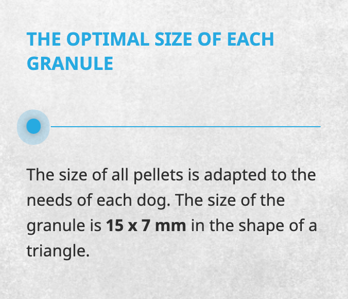 Storlek på Starvita torrfoder för aktiva hundar 15 x 7 mm
